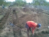 Digging the foundation trenches, March 2009.