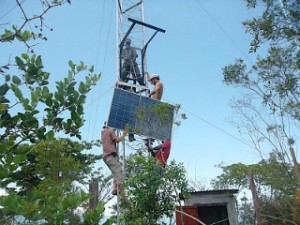 OHR staff and Access:Energy engineers install Wind/Solar Hybrid System on Soklo Mountain